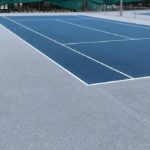 Personnalisation de Courts de Tennis en Béton Poreux à Nice, Alpes-Maritimes